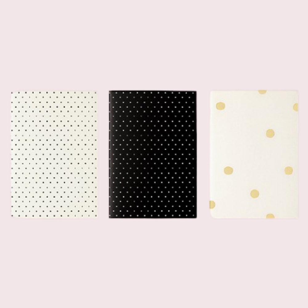 Kate Spade New York Dots Notebook Set of 3 NWT